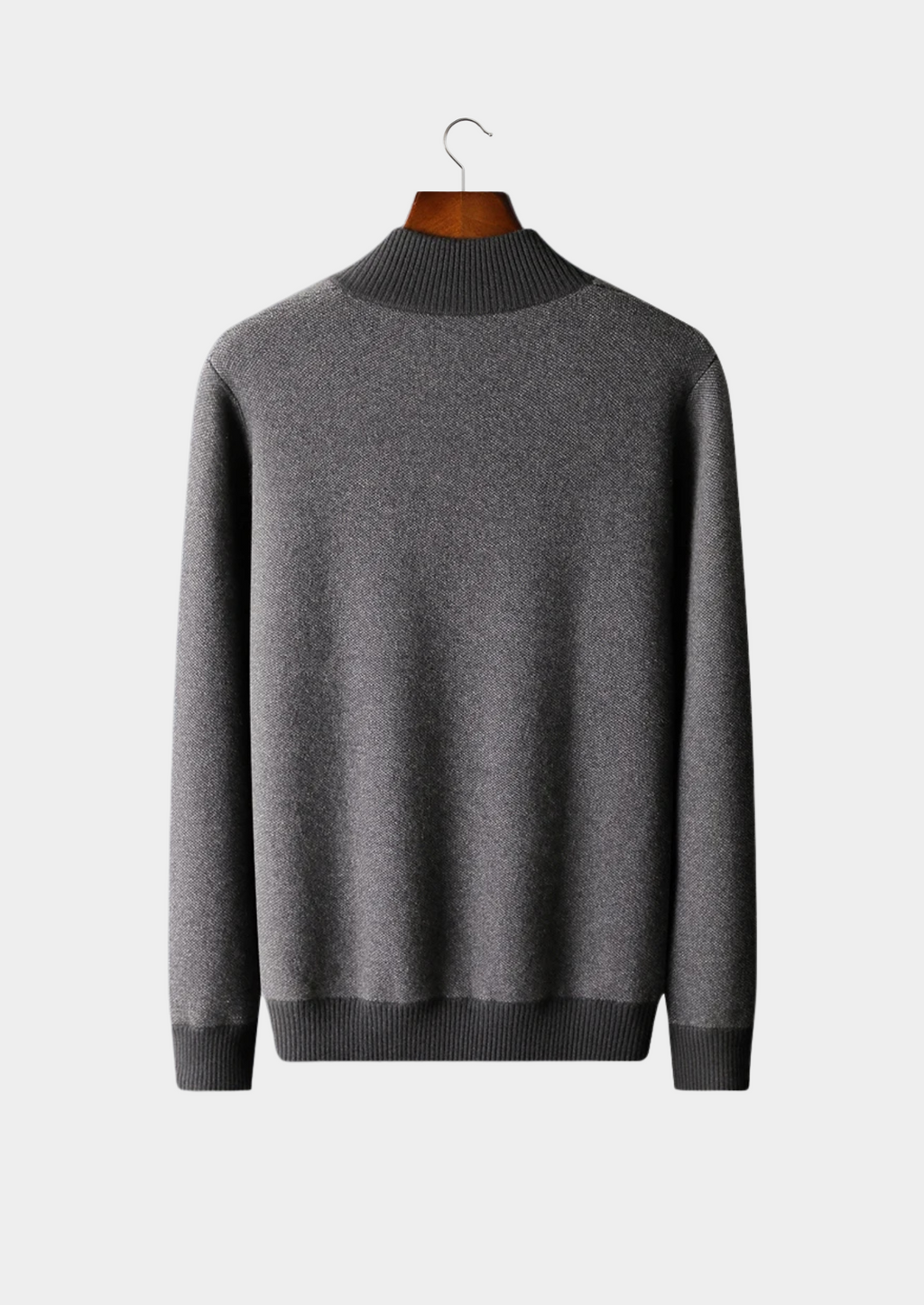 PREMIUM CASHMERE JACQUARD ZIP CARDIGAN