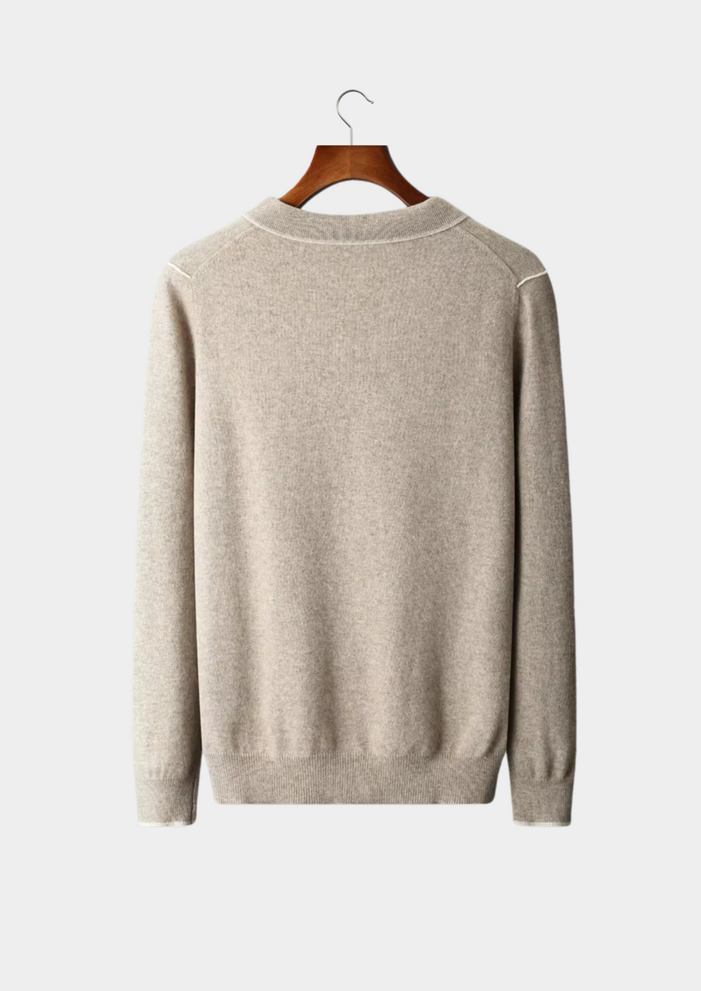 PREMIUM CASHMERE TWO TONE BUTTON POLO
